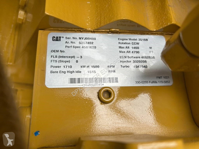 Stavebný stroj Caterpillar 3516B - 2.250 kVA...