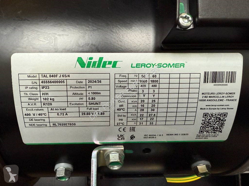 Stavebný stroj Yanmar 4TNV88-22G - 22 kVA -...