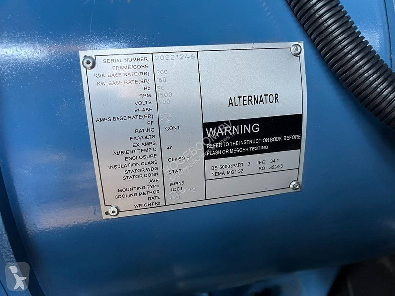 آلة لمواقع البناء Ricardo 200kva (160KW) silent...