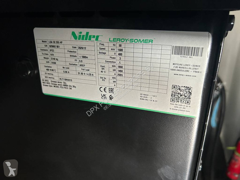 Stavebný stroj Cummins KTA50-G16A - 2.000 kVA...