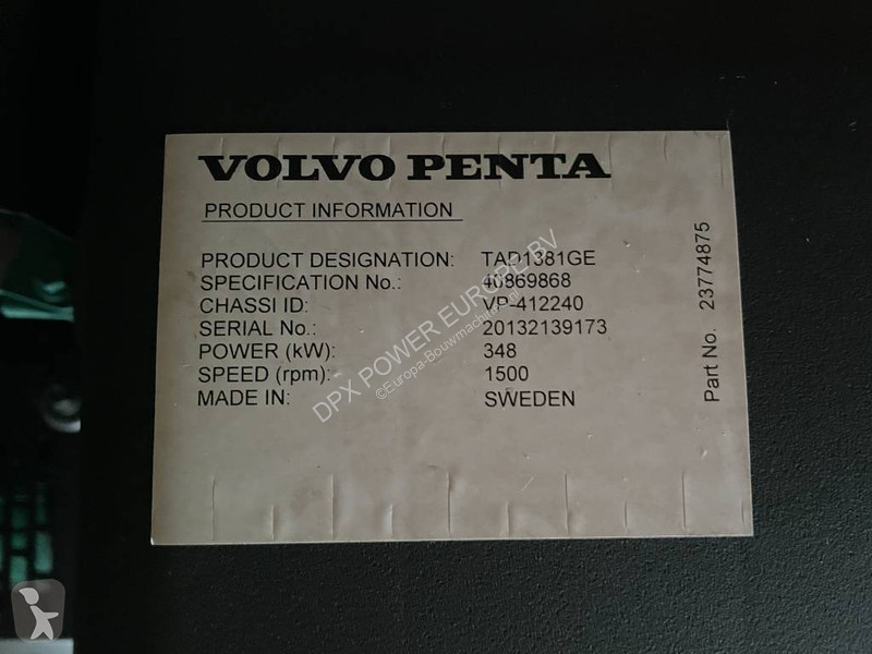 Строительное оборудование Volvo TAD1381GE - 390...
