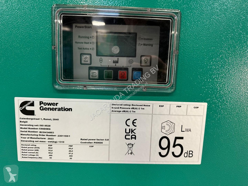 آلة لمواقع البناء Cummins C66D5EQ(S) GENERATOR...
