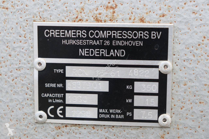 Stavebný stroj Creemers Compressors RCN 15-61 4822