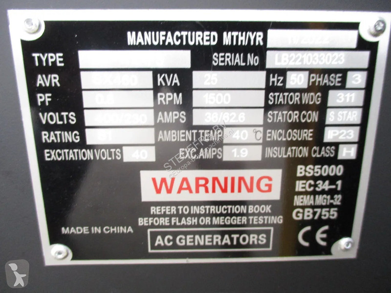 Materiaal voor de bouw  VG-R30 , 37.5 KVA , New...