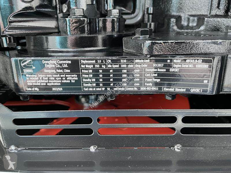 Materiaal voor de bouw Cummins 55 kVA