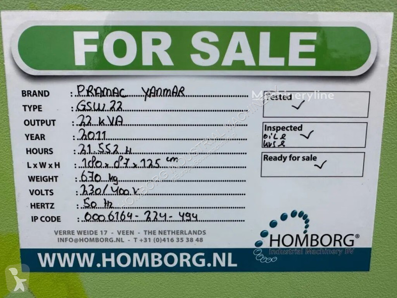 Materiaal voor de bouw Pramac GSW22 Yanmar Mecc...
