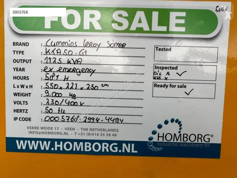Materiaal voor de bouw Cummins KTA 50 G1 SDMO...