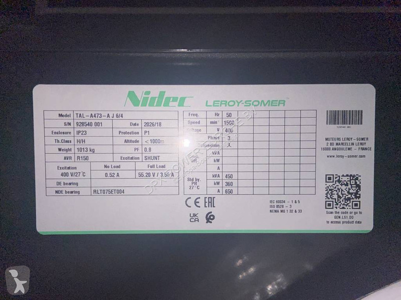 Stavebný stroj Cummins QSNT-G3 - 440 kVA...