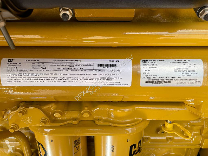 Stavebný stroj Caterpillar DE1100GC - 1.100 kVA...