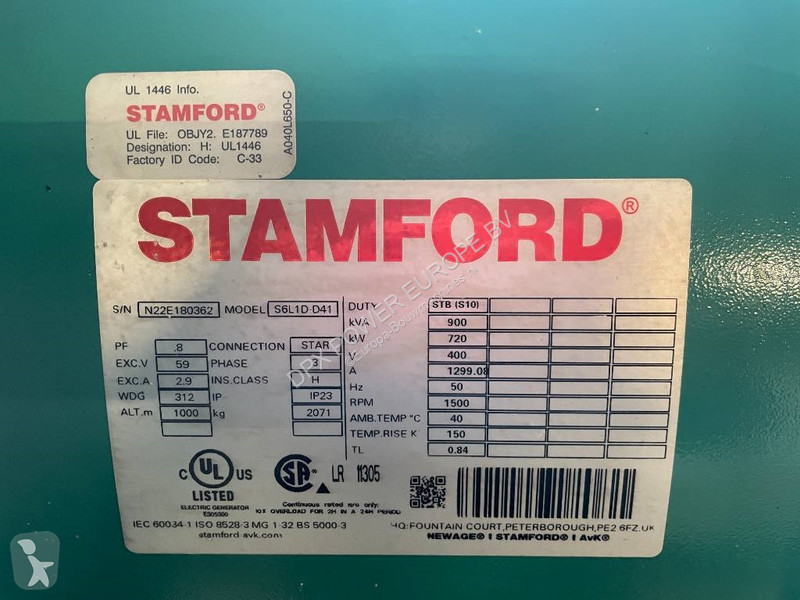 Entreprenørmaskiner Cummins C900D5 - 900 kVA...