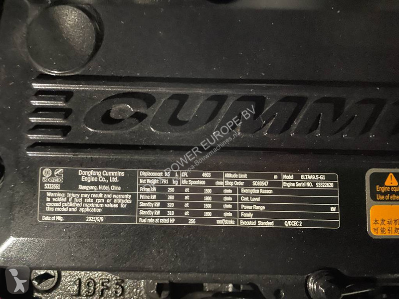 Stavebný stroj Cummins 6CTAA9.5-G1 - 352kVA...