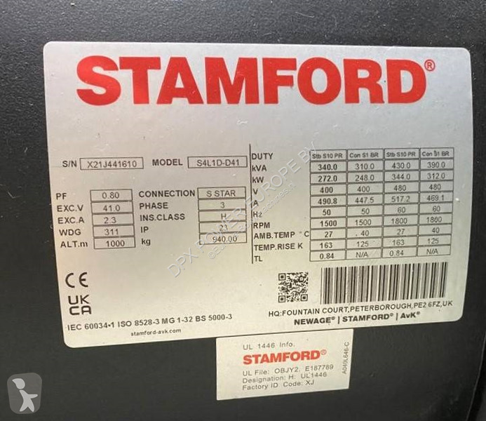 Stavebný stroj Volvo TAD1341GE-B - 330 kVA...