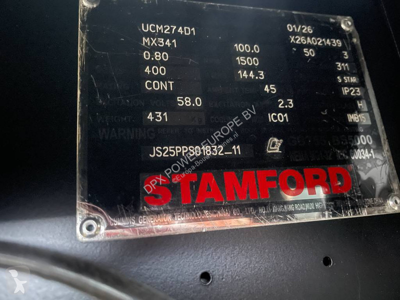 Stavebný stroj Cummins 6BT5.9-GM83 - 100 kVA...