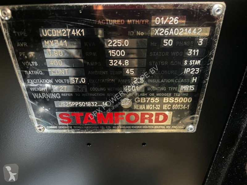 Stavebný stroj Cummins 6LTAA8.9-GM200 - 250 kVA...