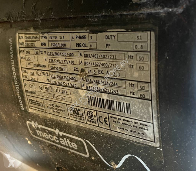 Volvo TAD751GE - 165 kVA generator - DPX-12656...