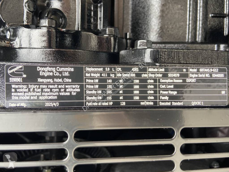 Materiaal voor de bouw Cummins 6BTAA5.9-G12 -...