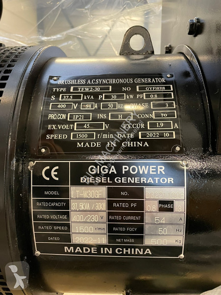 Materiaal voor de bouw  37.5 KVA Open generator...