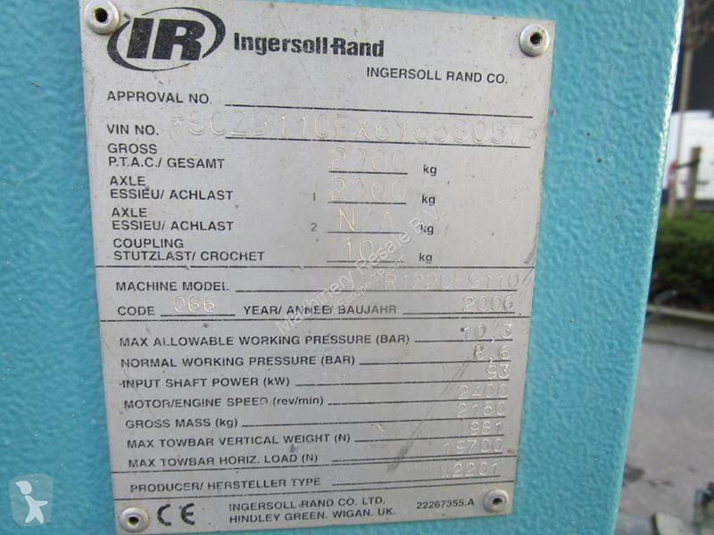 Material de obra Ingersoll rand 9 / 110
