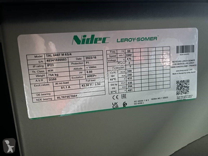 Entreprenørmaskiner Scania DC9 - 330 kVA...