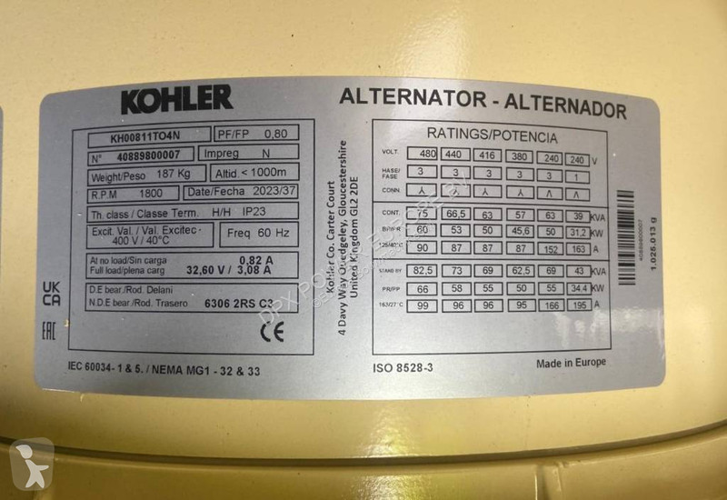Materiaal voor de bouw SDMO K66 - 66 kVA...