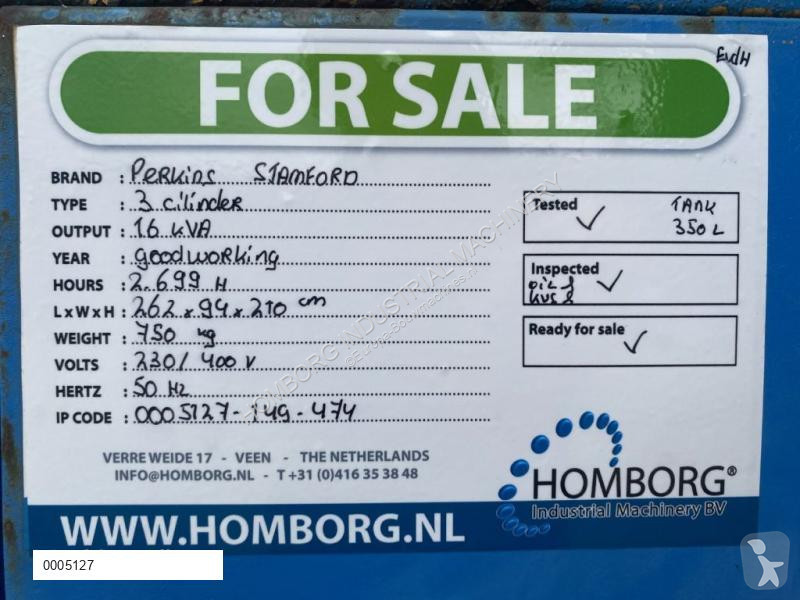 Materiaal voor de bouw Perkins Stamford 16 kVA...