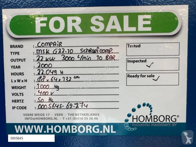 Entreprenørmaskiner Compair MSK-G22 Elektrische...