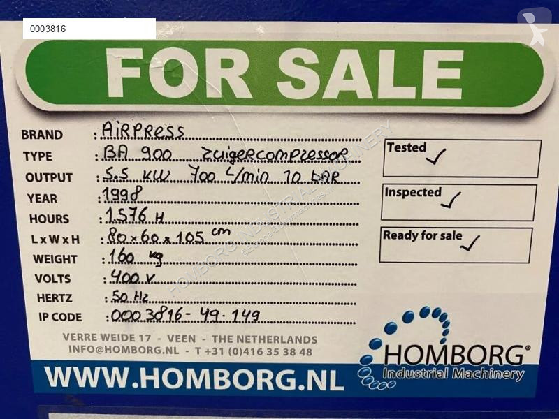 Materiaal voor de bouw Airpress BA 900 5.5 kW...