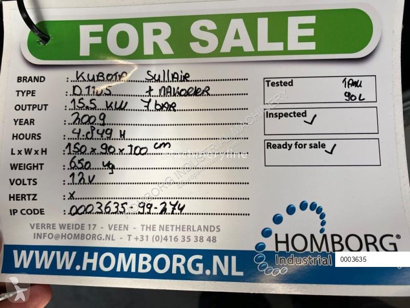 Entreprenørmaskiner Kubota Sullair 15.5 kW 7...