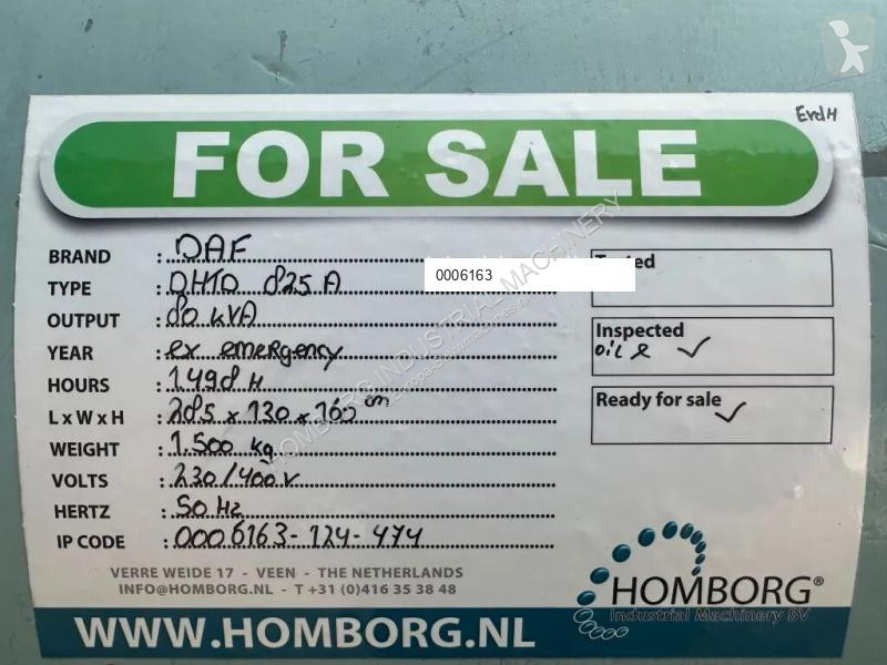 Materiaal voor de bouw DAF DHTD 825 A 80 kVA...