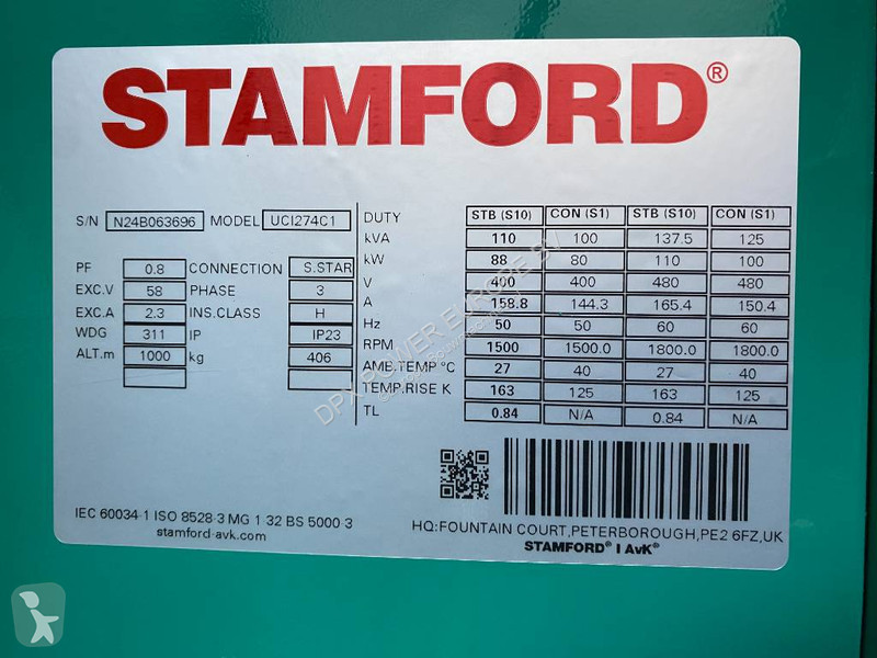 Materiaal voor de bouw Cummins C110D5Q - Open...