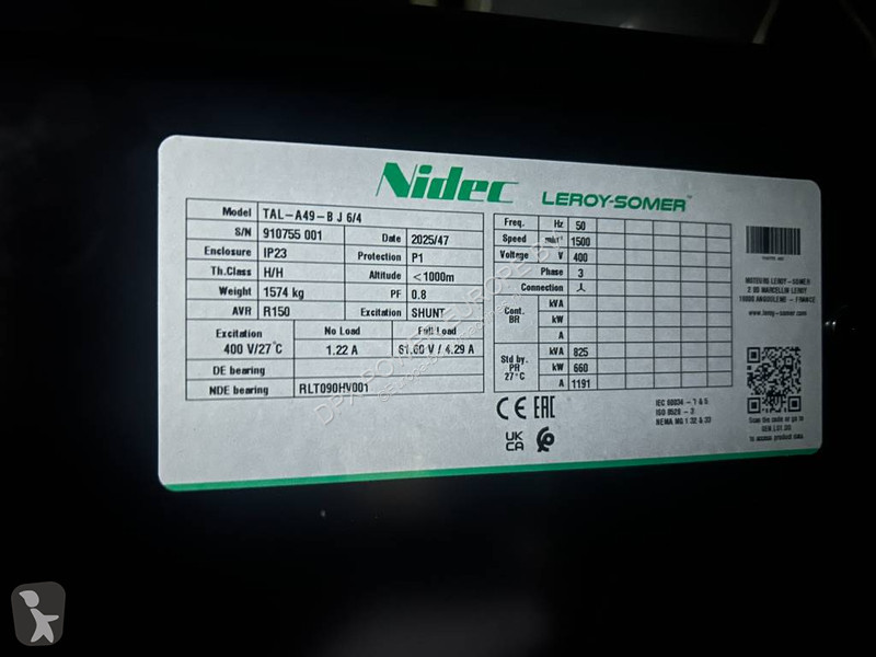 Stavebný stroj Cummins QSK19-G11 - 800 kVA...