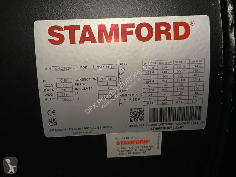 Stavebný stroj Volvo TAD1346GE - 550 kVA...