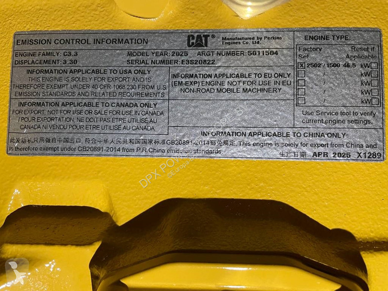 Stavebný stroj Caterpillar DE50E0 - 50 kVA...