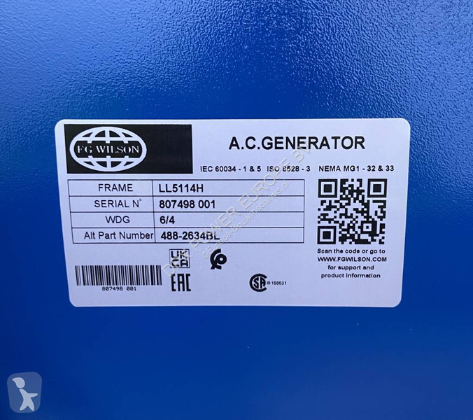 Stavebný stroj FG Wilson P250 - 250 kVA Genset...