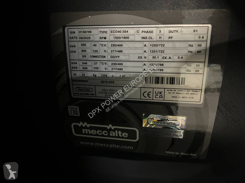 Stavebný stroj Scania DC13 072A - 550 kVA Stage...