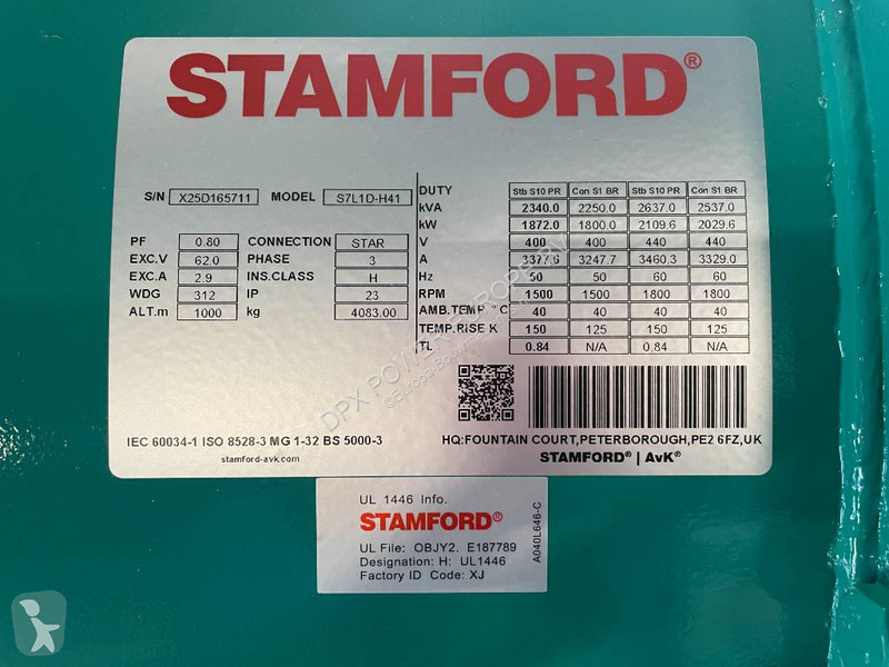 Stavebný stroj Cummins C2250D5E - 2.250 kVA...
