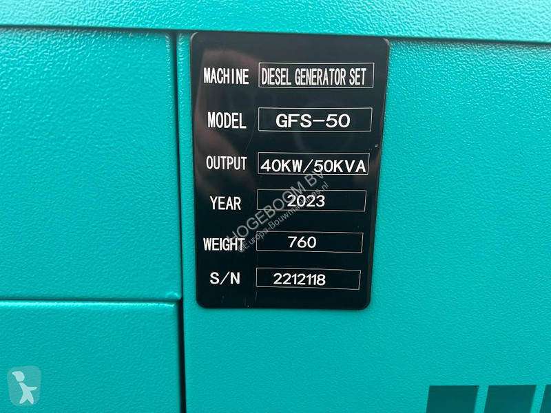 Entreprenørmaskiner Ricardo 50KVA 40KW SILENT...