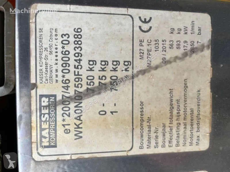 Material de obra Kaeser M27 Kubota 2,7 m3 / min...