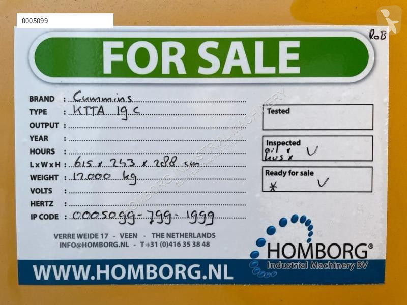 Materiaal voor de bouw Cummins KTTA 19 C...
