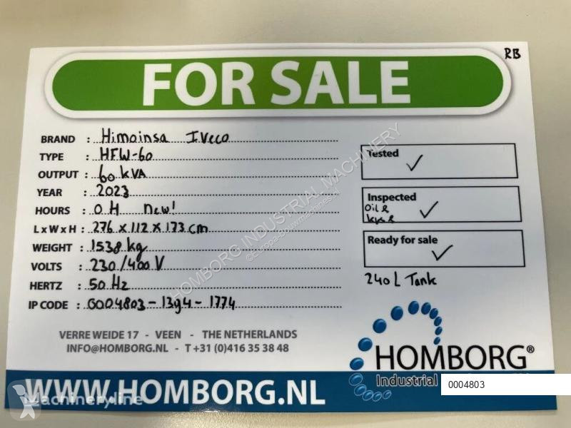 Materiaal voor de bouw Himoinsa HFW60 Iveco...