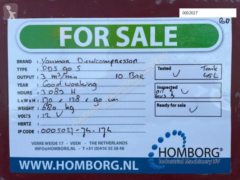 Materiaal voor de bouw Yanmar 3 m3 / min 10 Bar...
