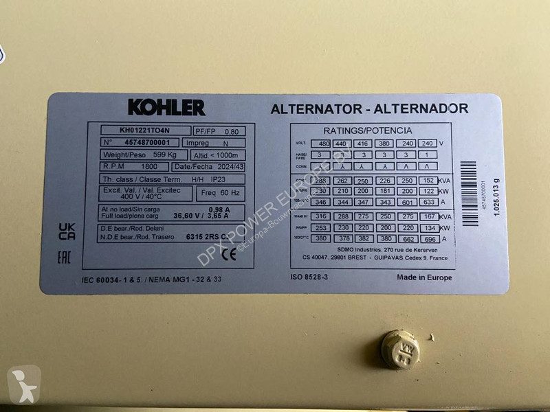 Materiaal voor de bouw SDMO J220 - 220 kVA...