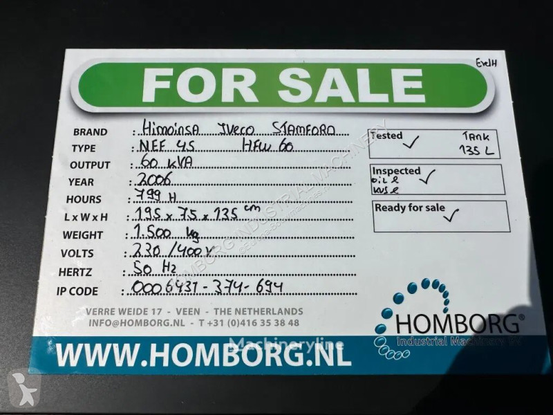 Materiaal voor de bouw Himoinsa Iveco FPT NEF...