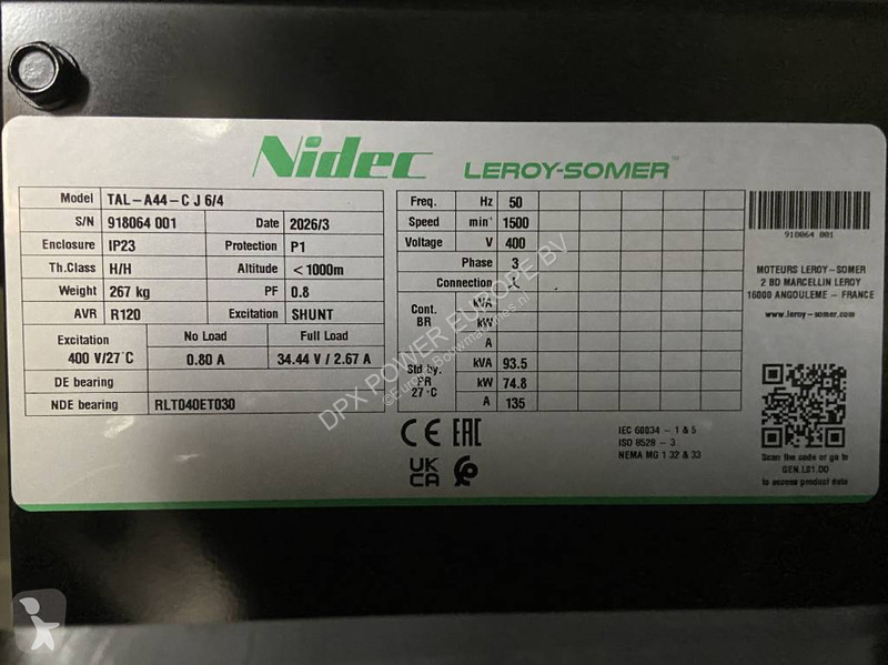 Stavebný stroj Cummins 4BTA3.9-G11 - 88 kVA...