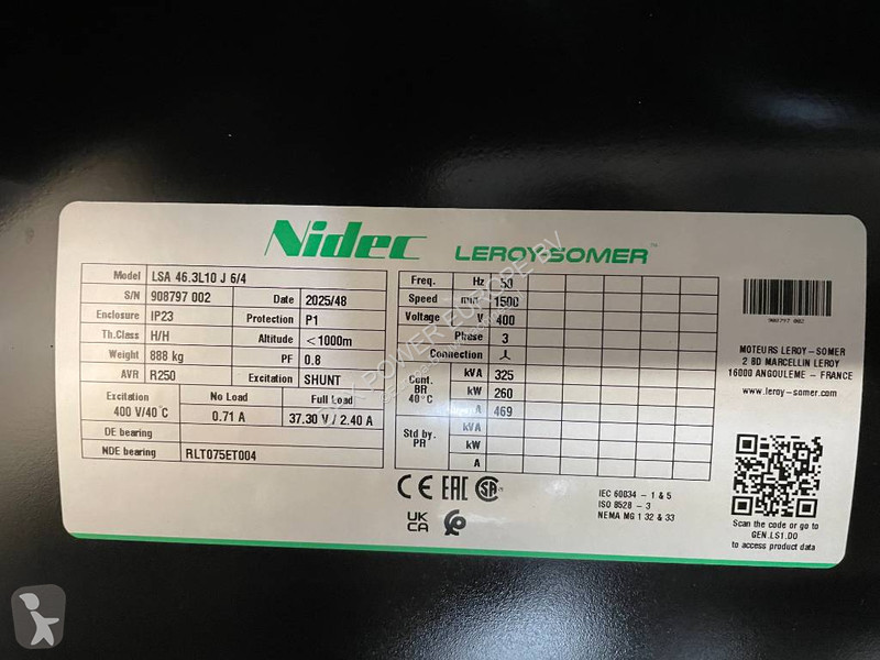 Stavebný stroj Cummins 6CTAA9.5-G1 - 352kVA...
