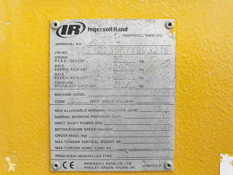 Material de obra Ingersoll rand 12 / 235