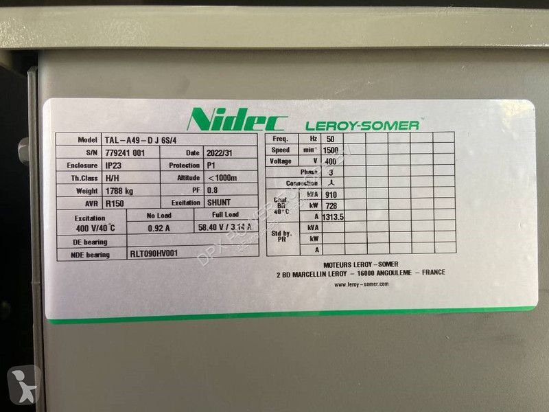 Stavební vybavení Doosan DP222CC - 1000 kVA...