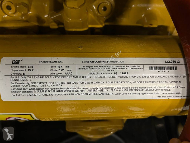 Material de obra Caterpillar DE500E0 - C15 -...