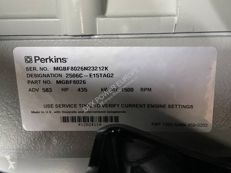 Matériel de chantier Perkins 2506C-E1STAG2 -...