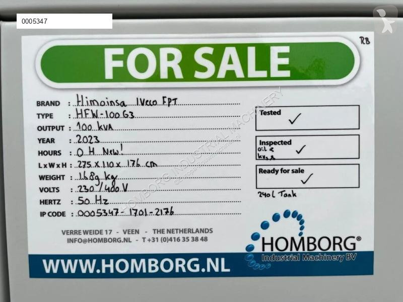 Materiaal voor de bouw Himoinsa Iveco 100 kVA...